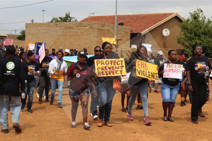 16 days march against violence in Orange Farm in South Africa